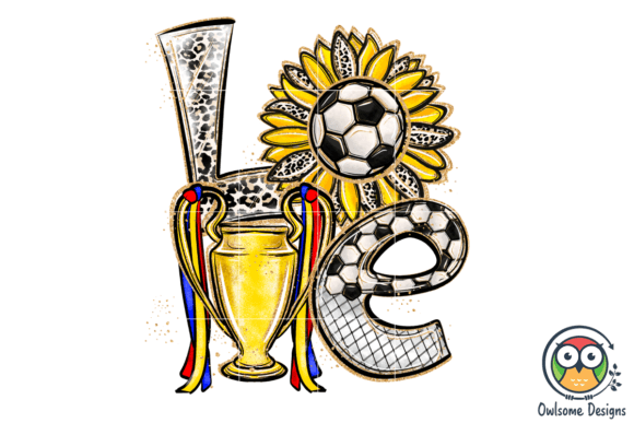 Soccer Love Sublimation PNG Graphic Crafts By owlsome.designs
