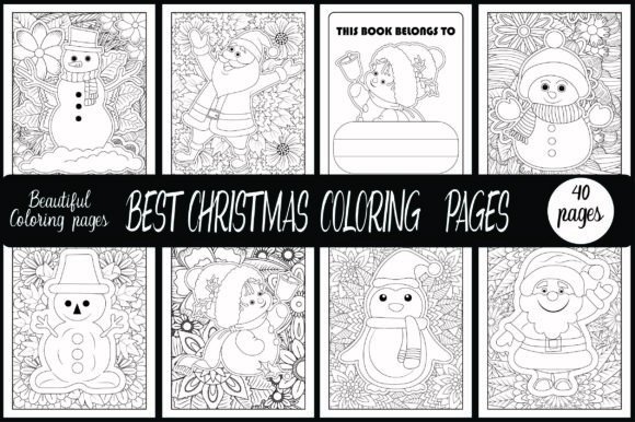 Best Christmas Coloring Pages Bundle Kdp Graphic Coloring Pages & Books Kids By Design Creator Press