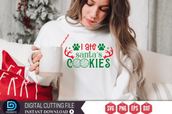 I Ate Santa's Cookies SVG Illustration Artisanat Par Design's Dark