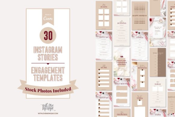 Instagram Story Canva Graphic Social Media Templates By With Love Monique