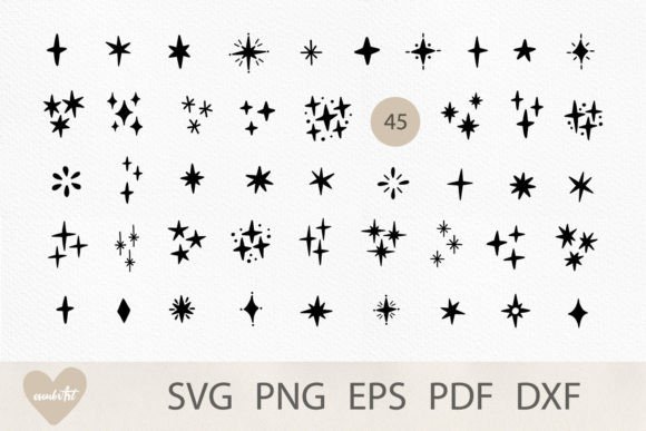 Stars SVG Bundle, Sparkle SVG Graphic Crafts By alenakoval_art