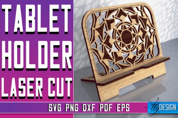 Tablet Holder Laser Cut SVG | Phone SVG Afbeelding Crafts Door flydesignsvg