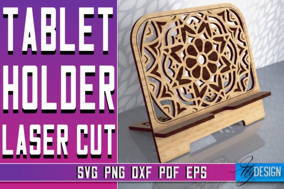 Tablet Holder Laser Cut SVG | Phone SVG Afbeelding Crafts Door flydesignsvg