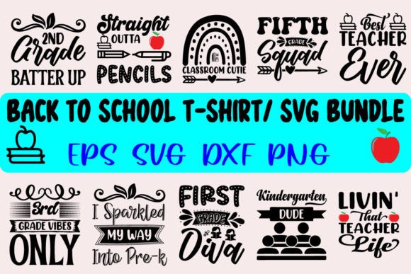 Back to School T-shirt SVG Bundle 1 Graphic Crafts By Quirkify