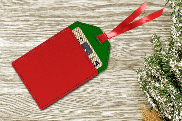 Blank Gift Tag Gift Card Holder ITH Christmas Embroidery Design By DesignedByGeeks