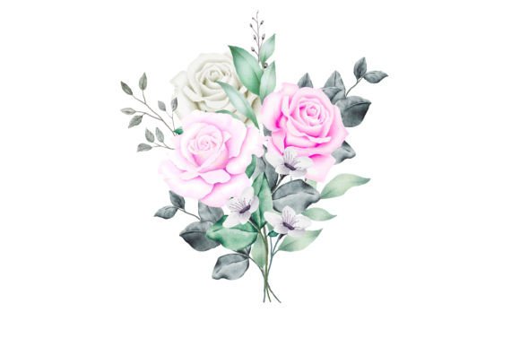 Bouequet Flowers Roses Gráfico Plantillas de Impresión Por ningsihretno262