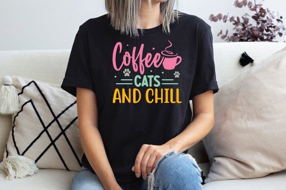 Coffee Cats and Chill SVG Illustration Artisanat Par Summer.design