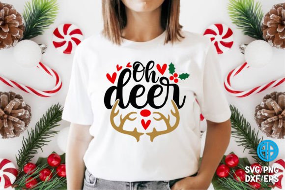 Funny Christmas Quotes SVG Oh Deer Graphic Crafts By Adobe Amir