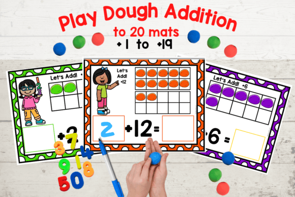 Addition Within 20 Playdough Mats Graphic 1st grade By MessyBeautifulFun