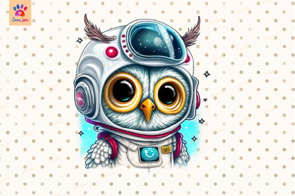 Astronaut Owl Cute Animal Lover Graphic Crafts By AnnieJolly