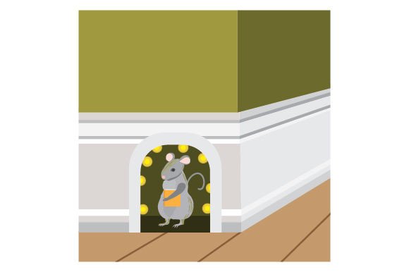 Realistic Mouse Door Home Fichier de Découpe pour les Loisirs créatifs Par Creative Fabrica Crafts