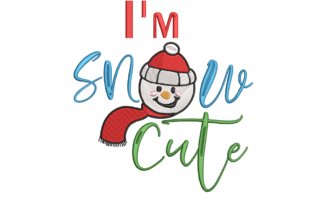 I'm Snow Cute Winter Embroidery Design By qpcarta 1
