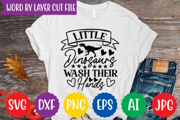 Little Dinosaurs Wash Their Hands Svg De Graphic T-shirt Designs By DigitalArt