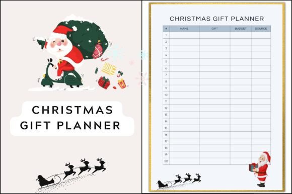 Christmas Gift Planner Graphic Print Templates By Realtor Templates