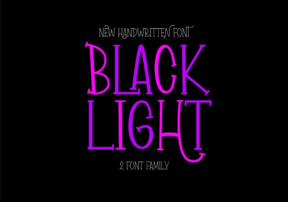 Black Light Script & Handwritten Font By BB Type Studios