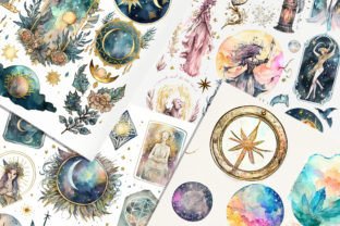 Watercolored Boho Celestial Backgrounds Graphic Backgrounds By Fun Digital 4
