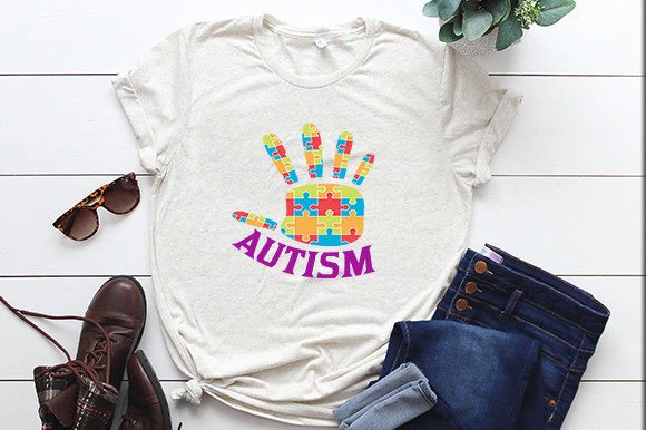 Autism Graphic T-shirt Designs By SK Booth