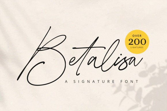 Betalisa Script & Handwritten Font By alpapranastudio