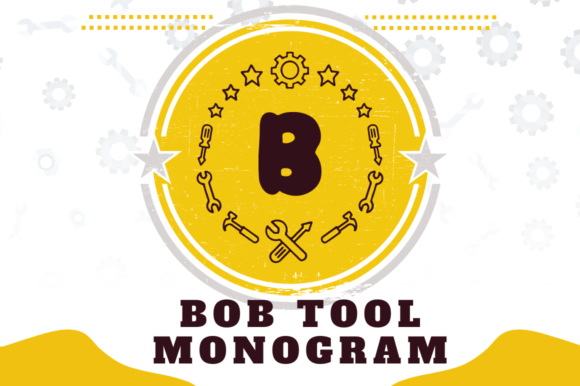 Bob Tool Monogram Fuentes Decorativas Fuente Por attypestudio