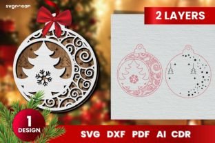 Laser Cut Christmas Ornaments SVG Graphic 3D Christmas By SvgOcean 9