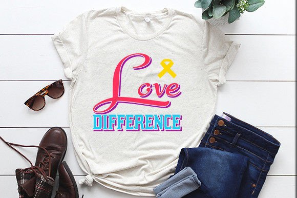 Love Difference Graphic T-shirt Designs By SK Booth