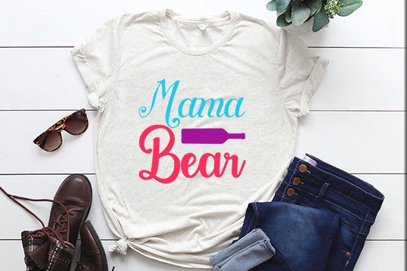 Mama Bear Grafik T-shirt Designs Von SK Booth