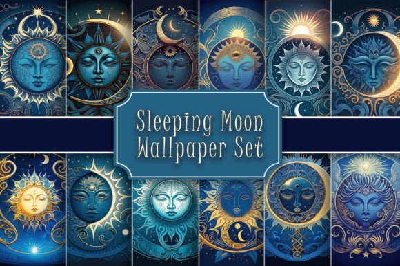 Sleeping Sun Backgrounds Graphic Illustrations By Fun Digital