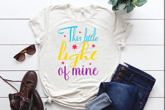 This Little Light of Mine Grafica Design di T-shirt Di SK Booth