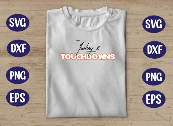 Turkey & Touchdowns Gráfico Diseños de Camisetas Por Design_hub4323