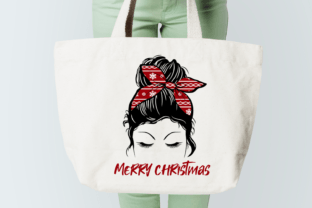 Merry Christmas Messy Bun Sublimation Graphic Graphic Templates By auaino.art 3