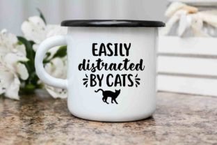 Easily Distracted by Cats, SVG Graphic Graphic Crafts By Bolt and Sparkles 3