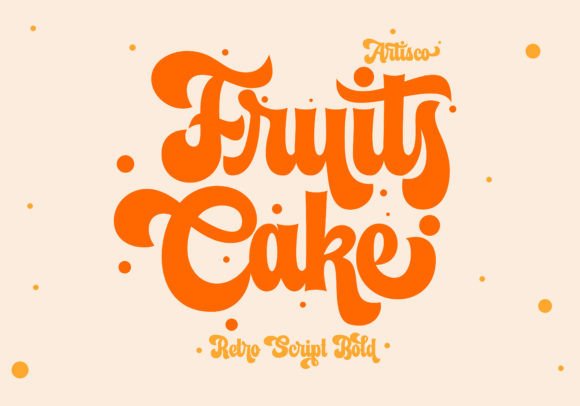 Fruits Cake Display Font By artisco99