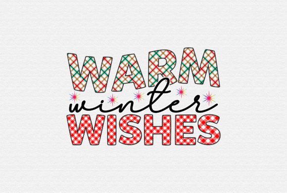 Warm Winter Wishes Sublimation Illustration Modèles d'Impression Par MightyPejes
