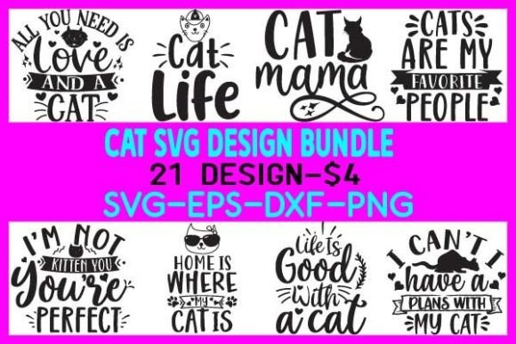 Cat SVG Design BUNDLE Graphic Crafts By Craftdesign303