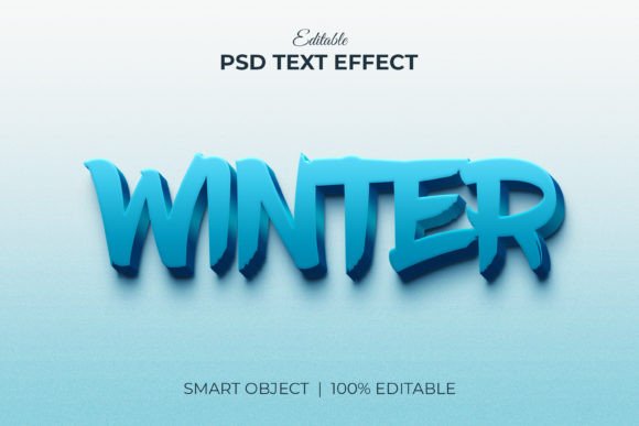 Winter Editable 3d Text Effect Mockup Graphic Layer Styles By Mondolsgraphic