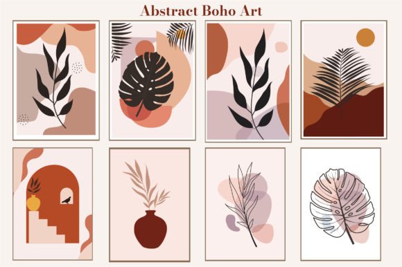 Modern Minimal Abstract Boho Art Design Graphic Crafts By Jerin30