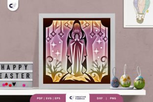 Virgin Mary 3D Layered Paper Cut Easter 3D SVG Craft By Creative Fabrica Crafts 1