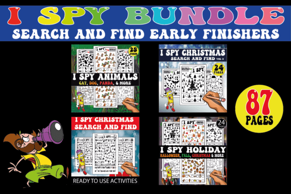 Holidays Around the World I Spy BUNDLE Illustration Intérieurs KDP Par Little-Learners-Oasis