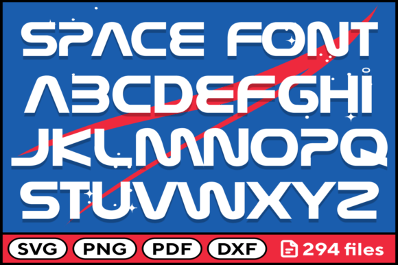 Space Font Svg Png Pdf Dxf Alphabet Grafika Rękodzieła Przez fromporto