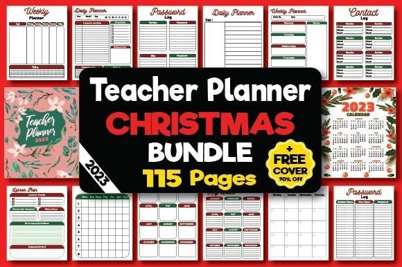 Teacher Planner Undated | Lesson Planner Graphic Teaching Materials By YOOY