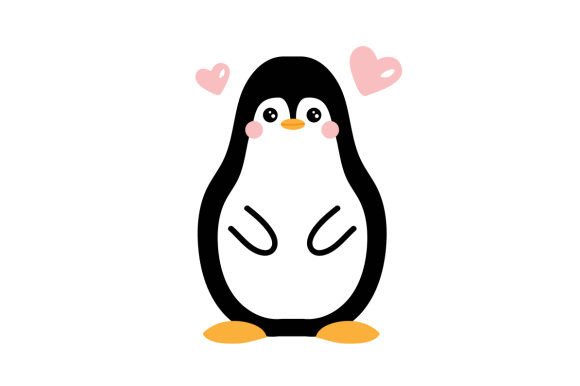 Kawaii Penguin - in Love Animals Craft Cut File By Creative Fabrica Crafts