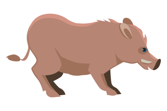 Boar Icon. Wild Forest Swine. Funny Anim Grafik Druckbare Illustrationen Von onyxproj