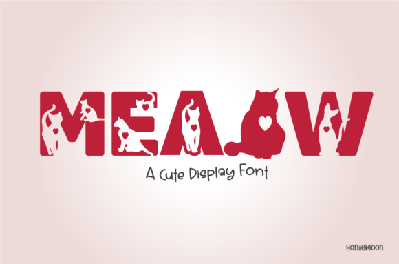 Meaow Decorative Font By Honiiemoon