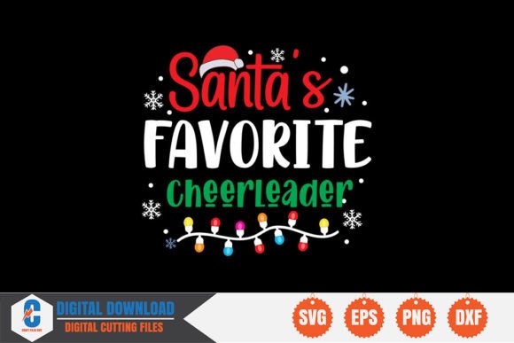 Santa's Favorite Cheerleader - SVG Graphic Crafts By Craftfiles-SVG