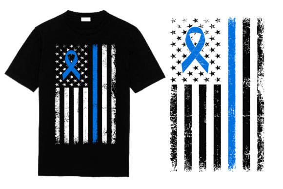 Colon Cancer Ribbon T Shirt Design Graphic T-shirt Designs By teestore