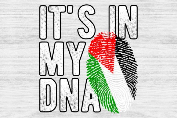 It's in My DNA Palestine Flag PNG Graphic T-shirt Designs By Zoomksvg