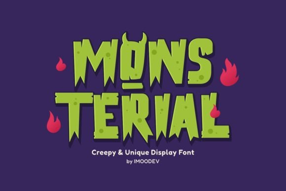 Mons Terial Decorative Font By Imoodev