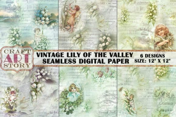Seamless Pattern, Lily of the Valley Graphic AI Patterns By CraftArtStory