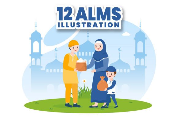 12 People Giving Alms Illustration Graphic Illustrations By denayunecf