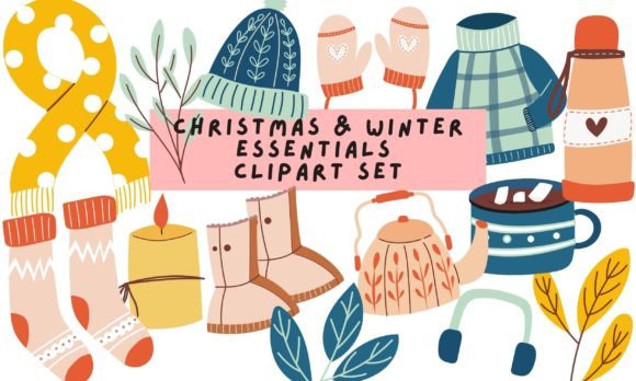 Christmas Winter Essential Clipart Bundl Graphic Illustrations By Paper Clouds Studio